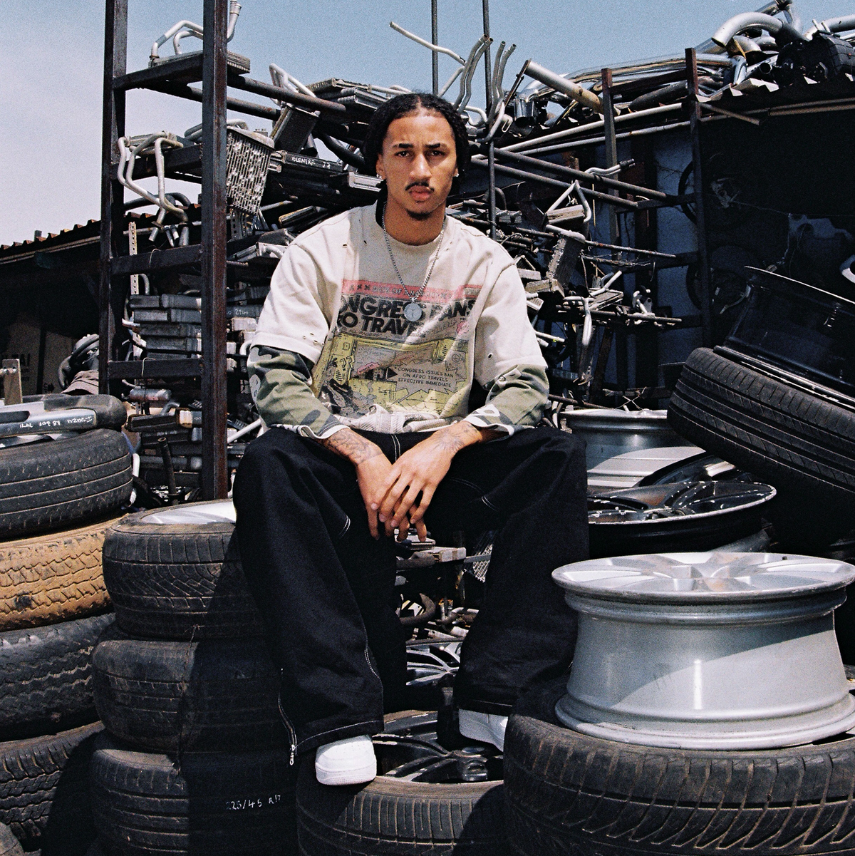 RVGER 'THEY ARE ALL RVGERS' Camo Double Layer T-shirt